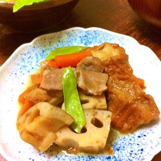 あぶら麩とレンコンの煮物